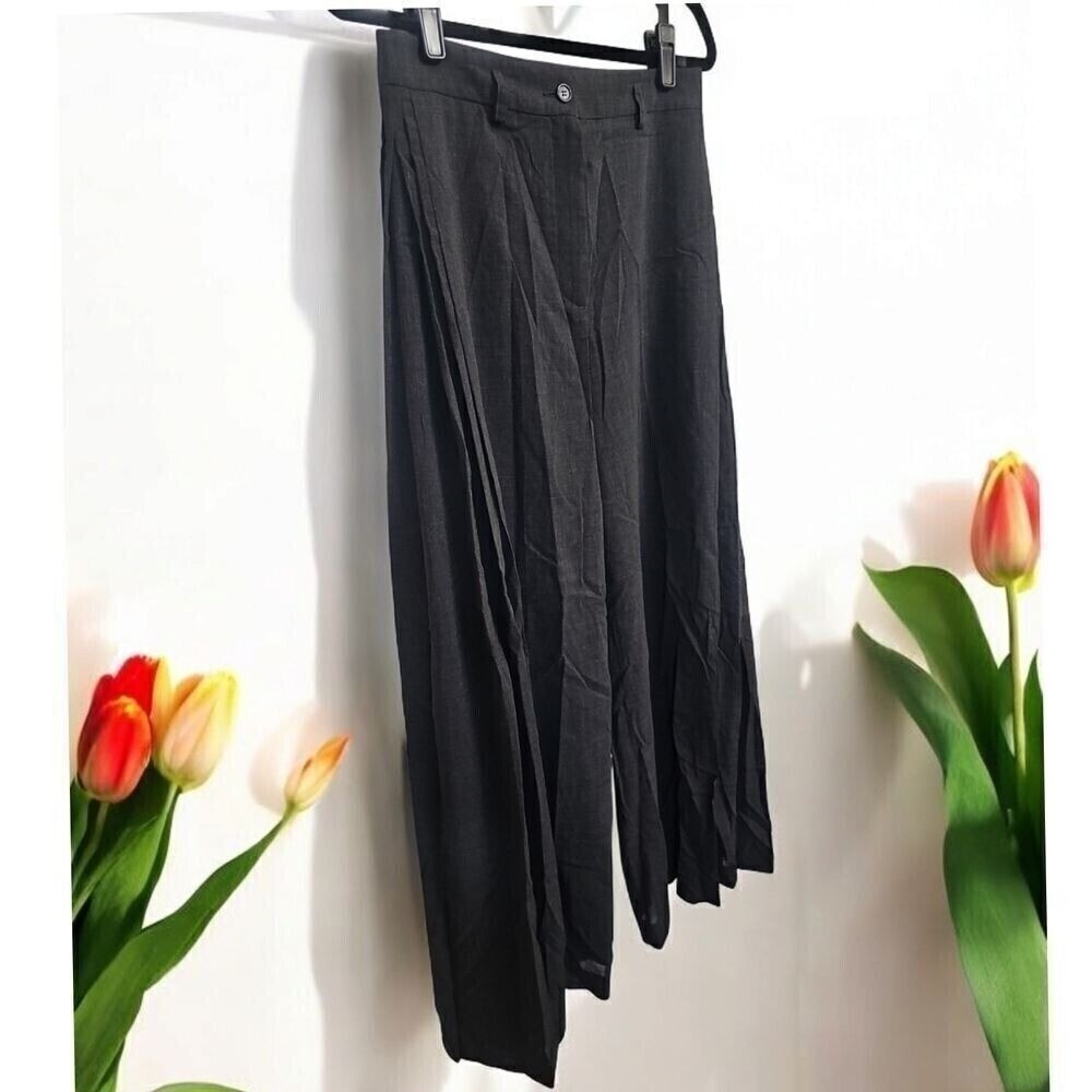 Michael Kors Linen Black Wide‎ Leg Palazzo Pants Made in Italy Size 4 ($288) - Picture 6 of 11